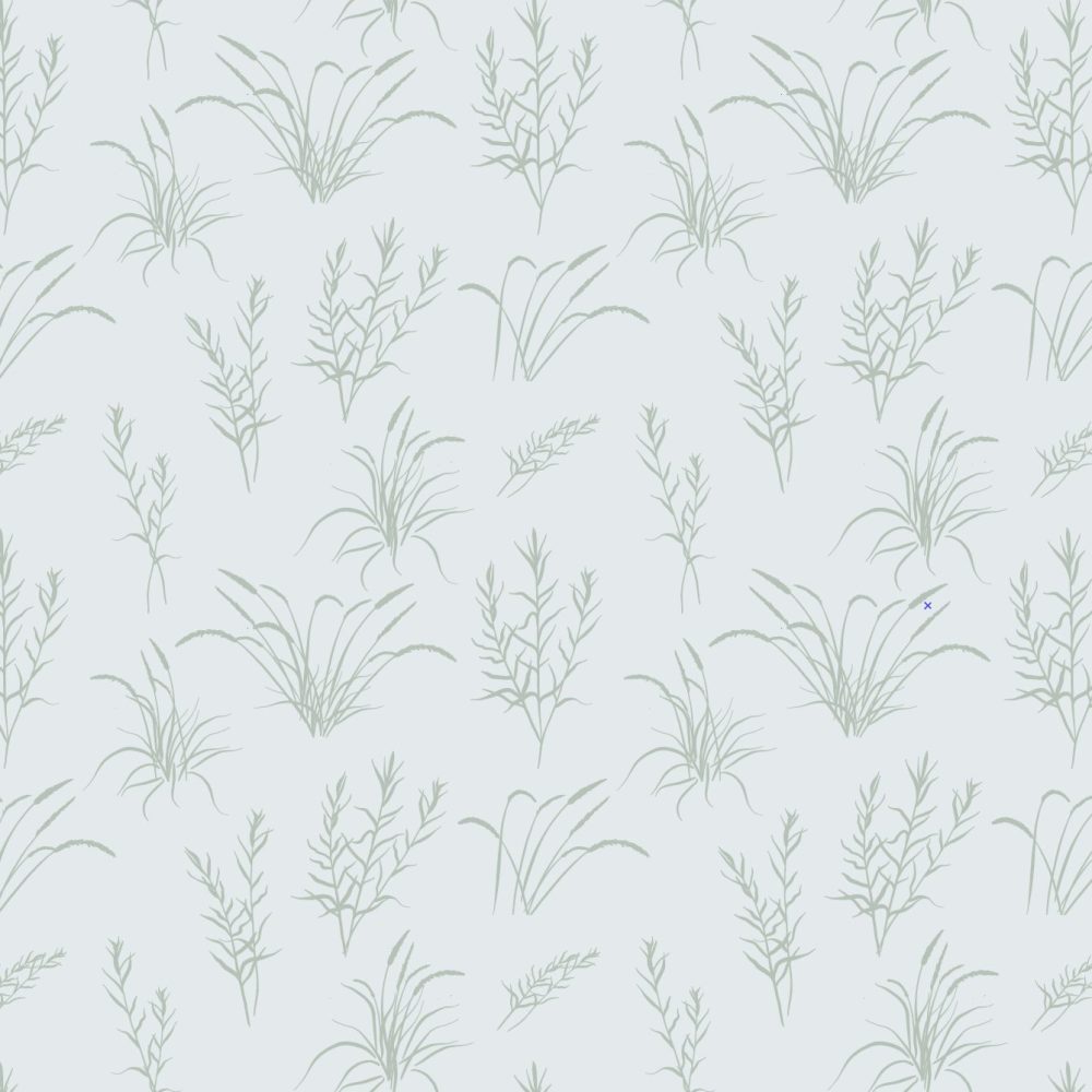 California Grassland wallpaper in sage green